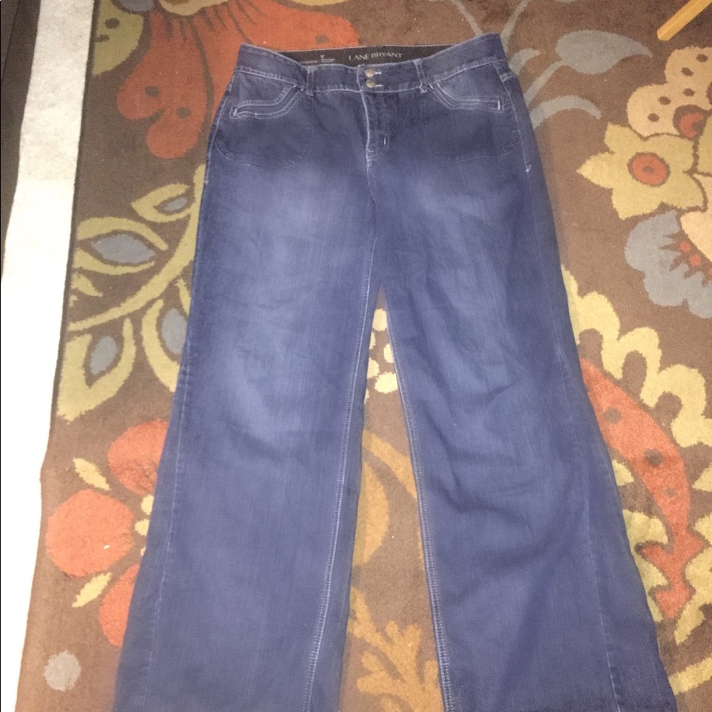 Lane Bryant dark trouser jean 18 boot cut LIKE NEW